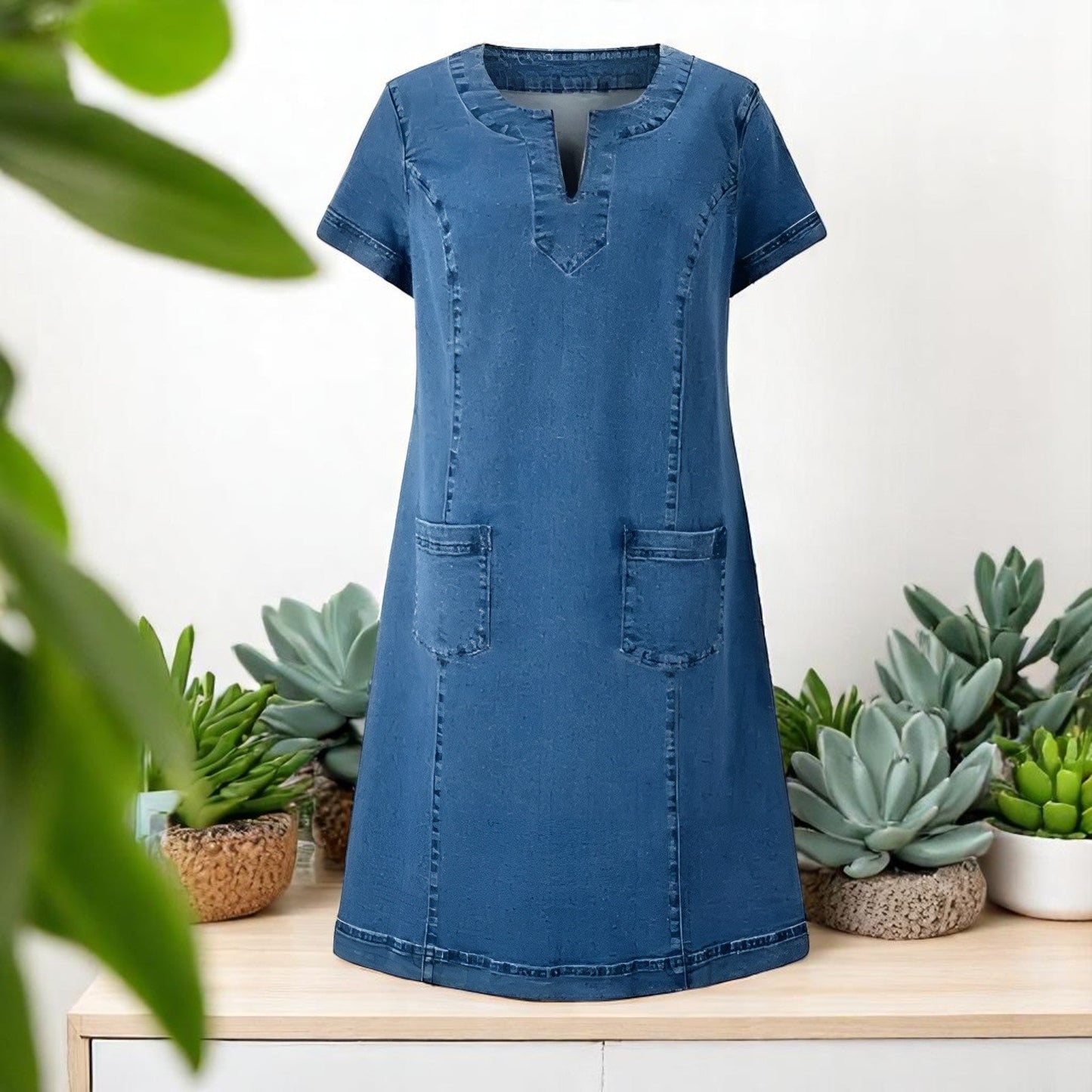 Oslo– Vestido de Mezclilla Suave y Relajado para Mujer