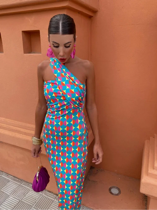 Amelie – Vestido Largo Diseño Tropical