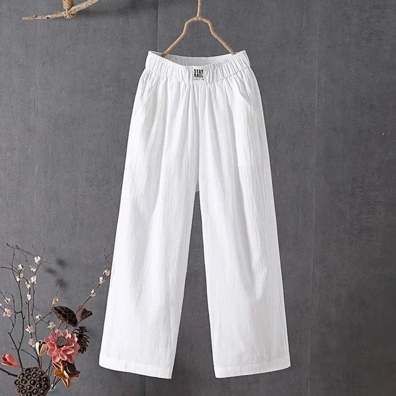 PANTALONES LINO MUJER n.38426