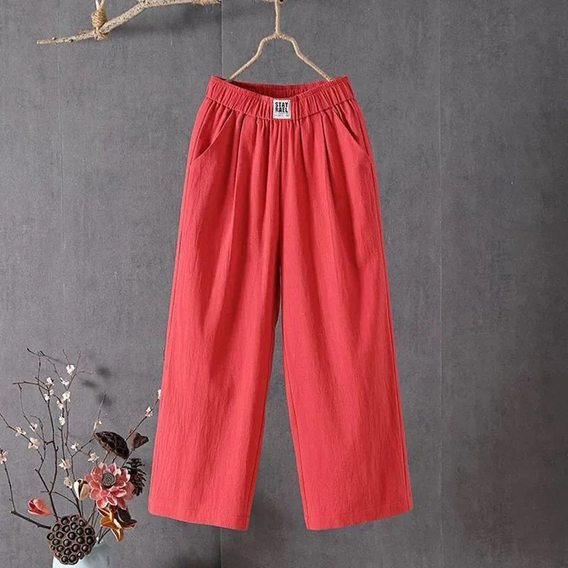 PANTALONES LINO MUJER n.38426
