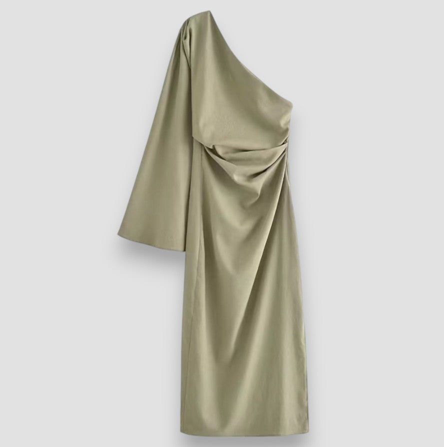 Freya – Vestido Largo con Hombro Descubierto