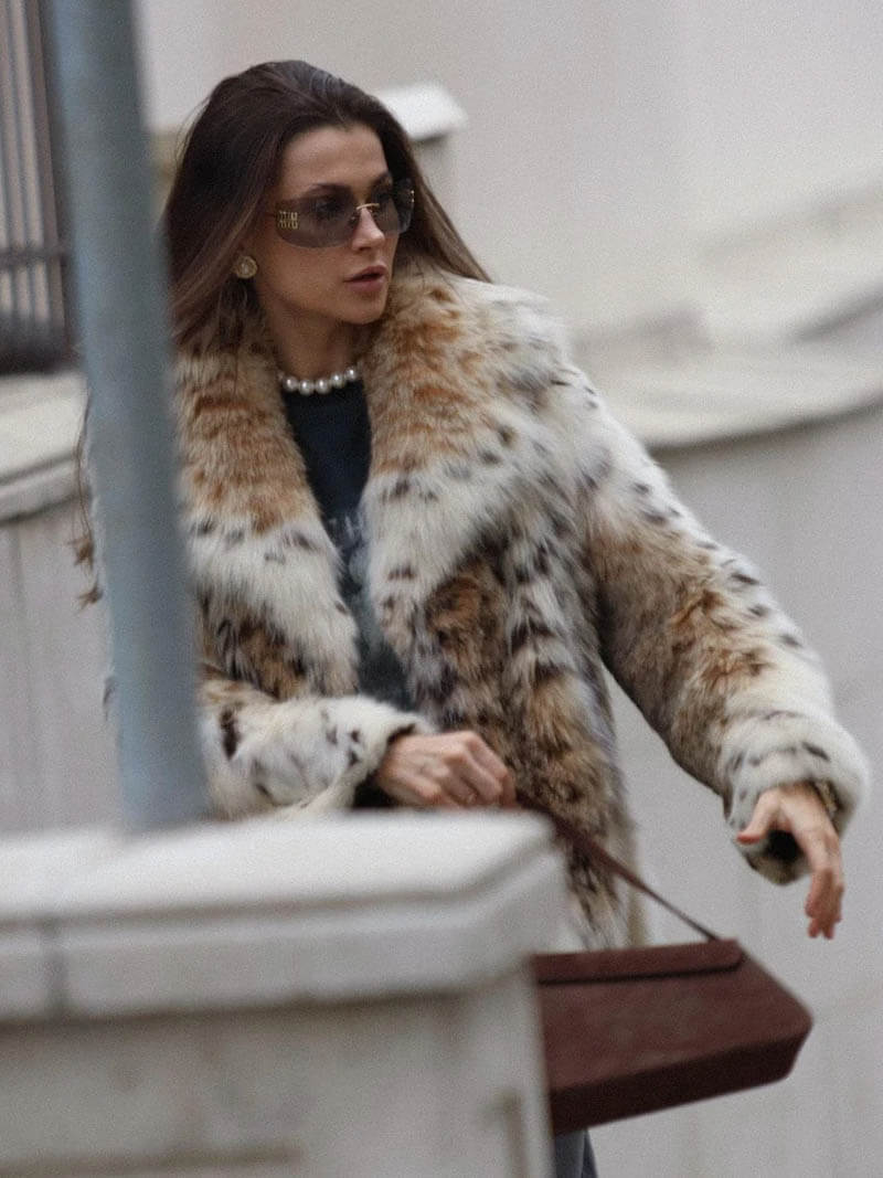 Velvet – Chaqueta de pelo sintético con estampado felino