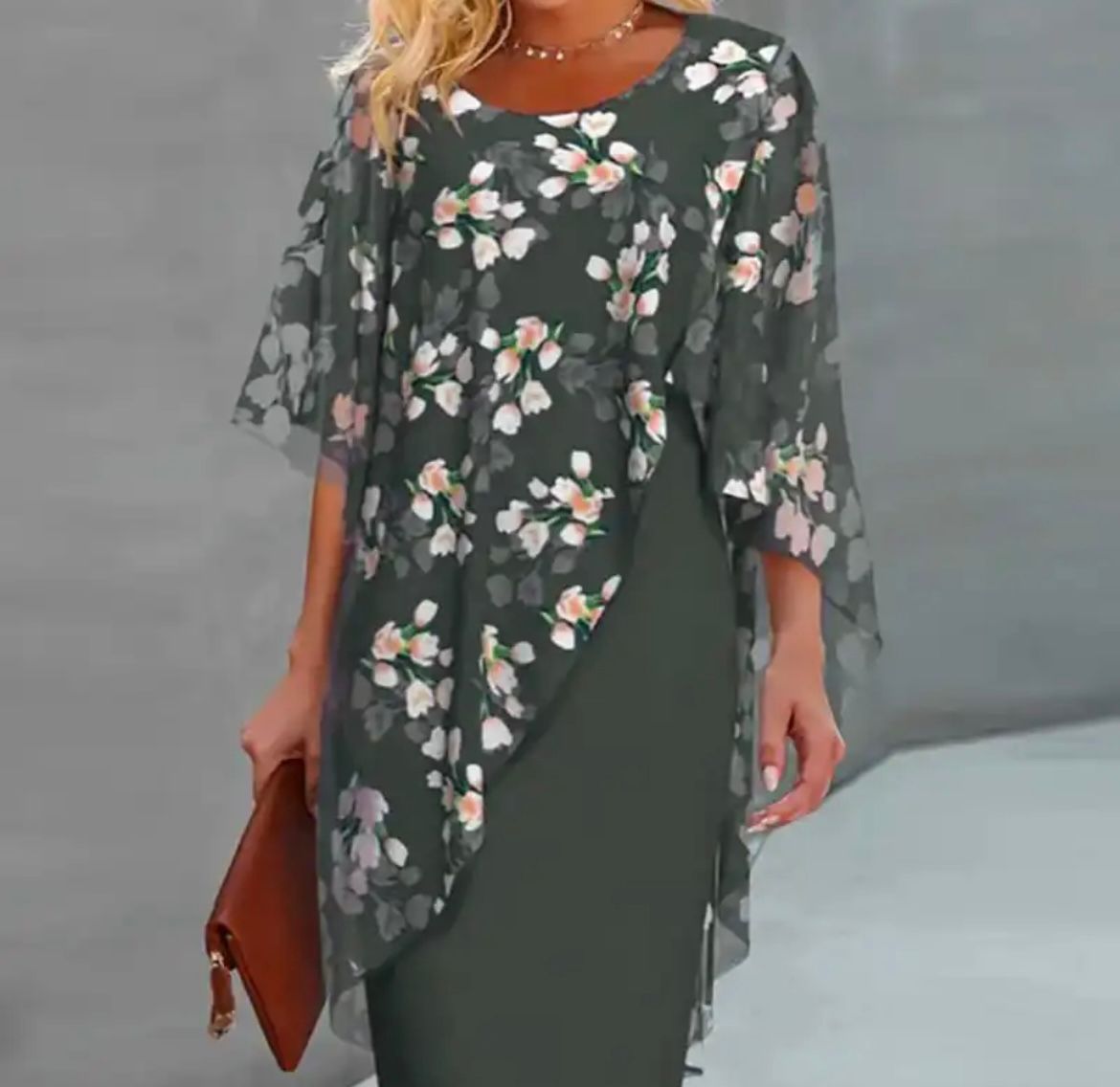HELEN – VESTIDO CON CAPA ELEGANTE