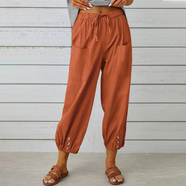 Amelia – Pantalones de verano elegantes para mujer madura