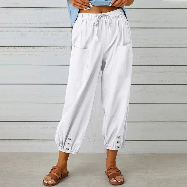 Amelia – Pantalones de verano elegantes para mujer madura