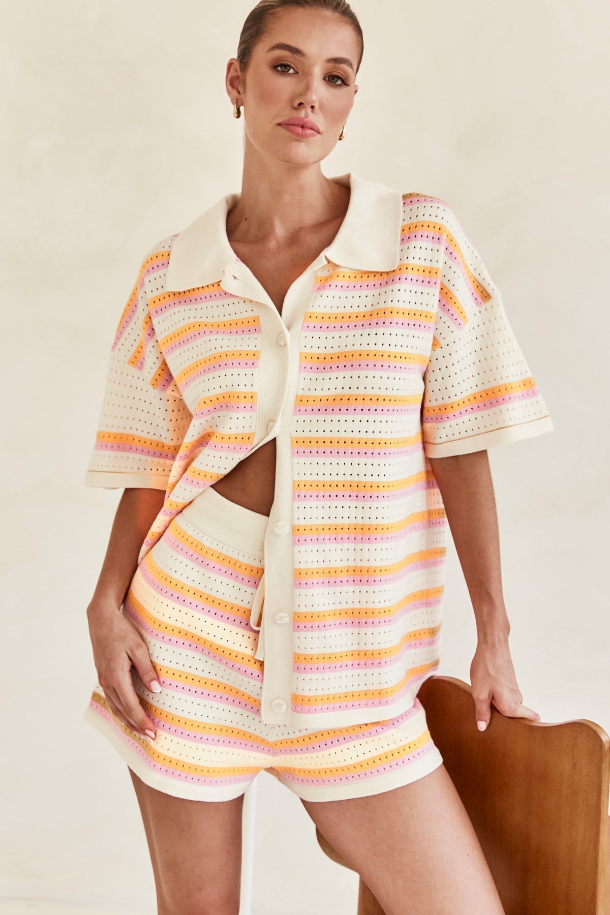 Olive™ – Conjunto primaveral brillante de dos piezas