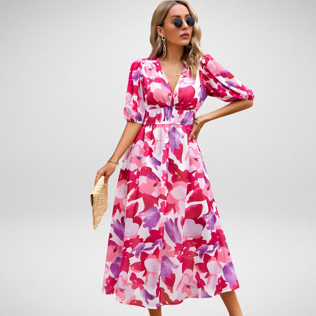 ESMERALDA – VESTIDO CON ESCOTE EN V
