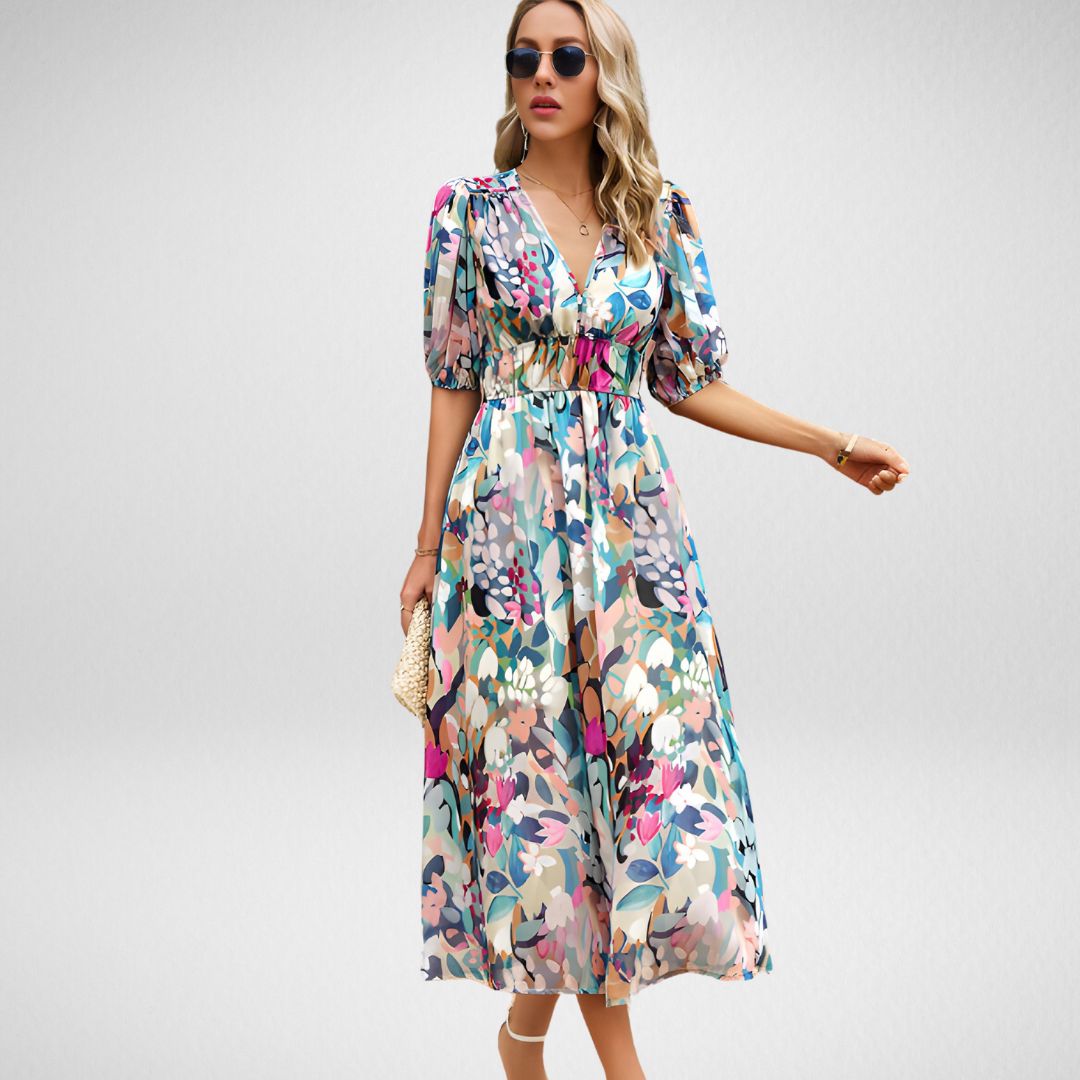 ESMERALDA – VESTIDO CON ESCOTE EN V