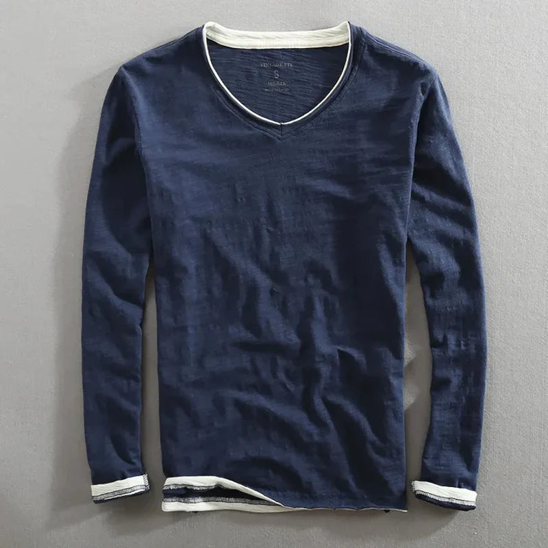 Camiseta de algodón de manga larga