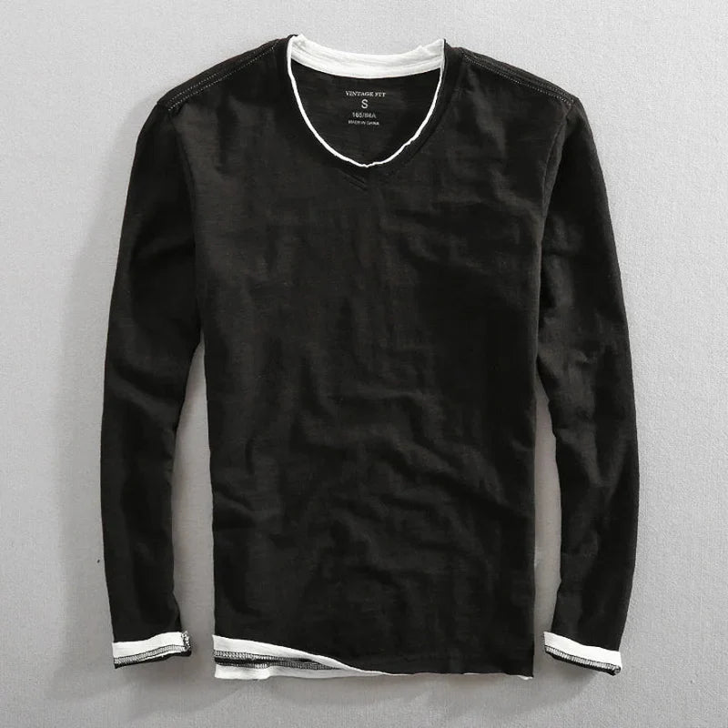 Camiseta de algodón de manga larga