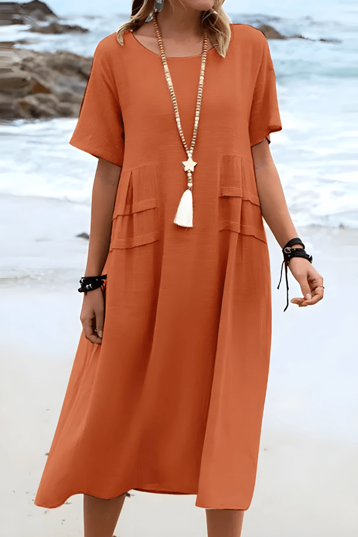 Celia – Vestido casual con efecto vientre plano