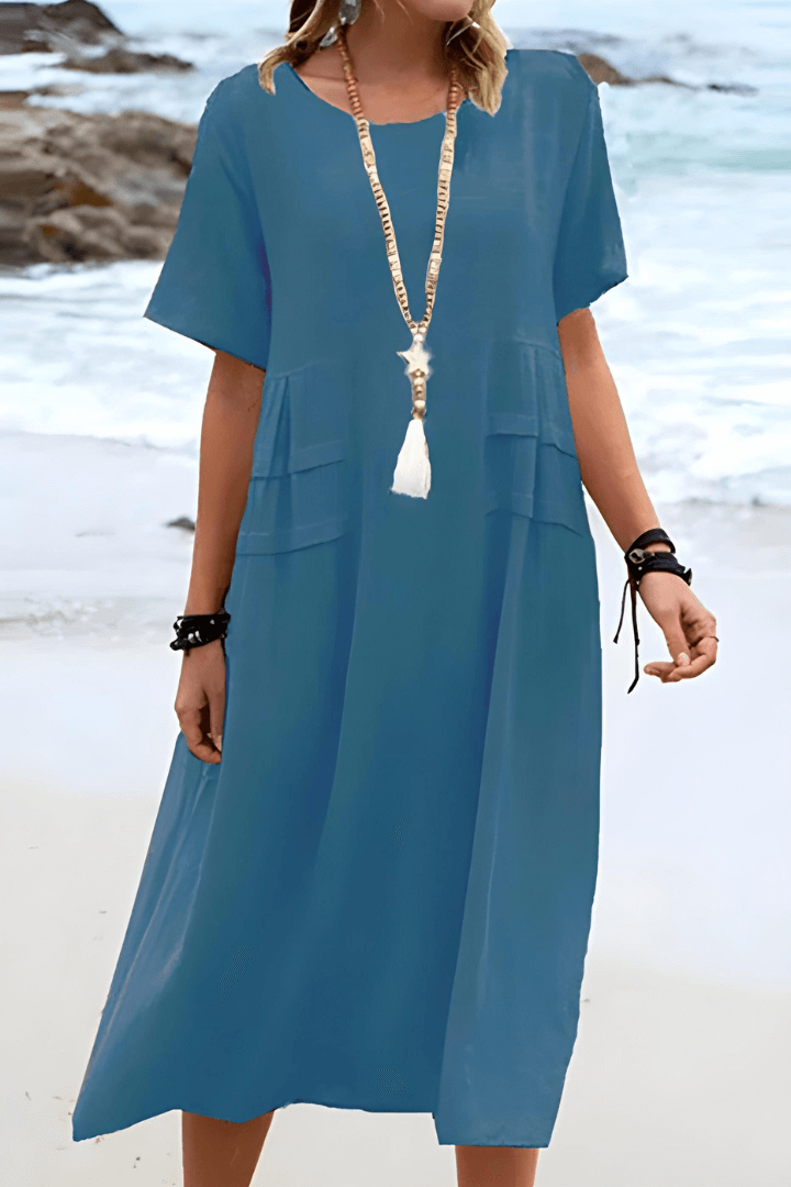 Celia – Vestido casual con efecto vientre plano