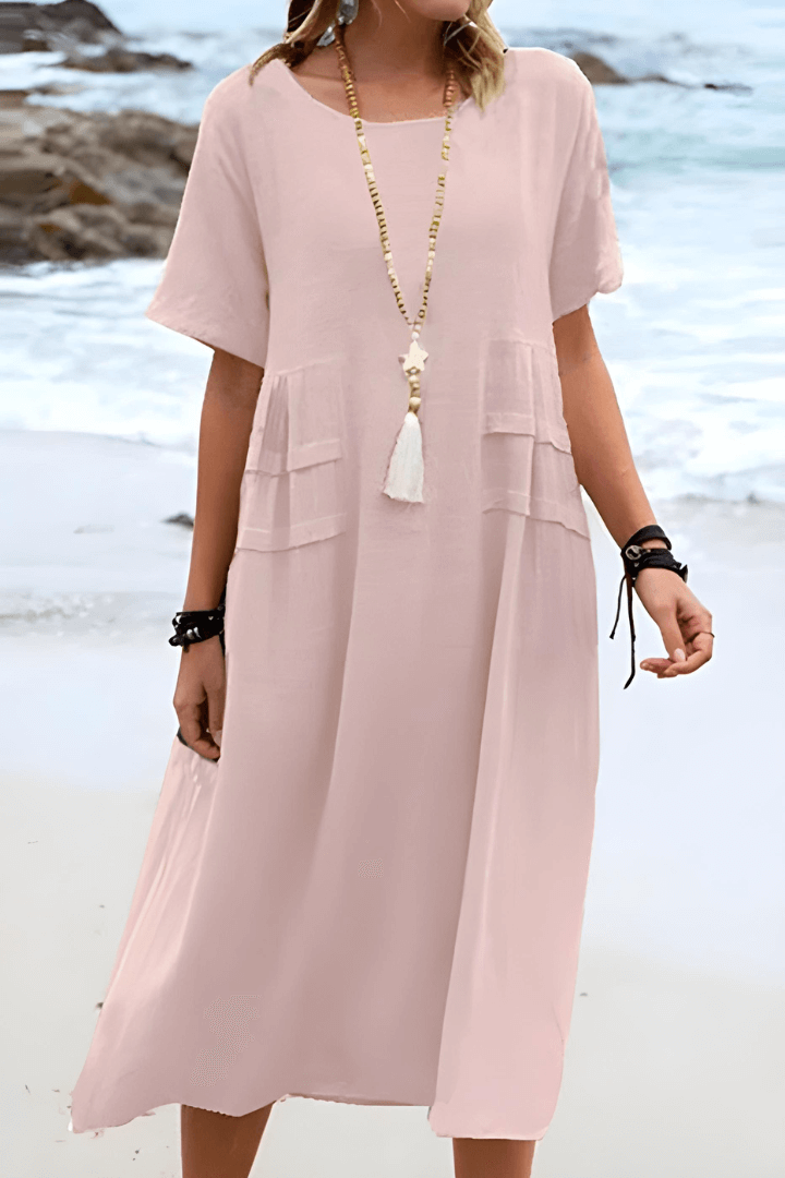 Celia – Vestido casual con efecto vientre plano