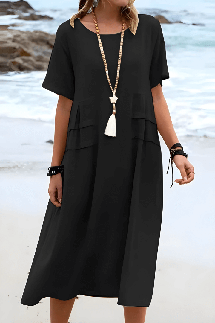 Celia – Vestido casual con efecto vientre plano