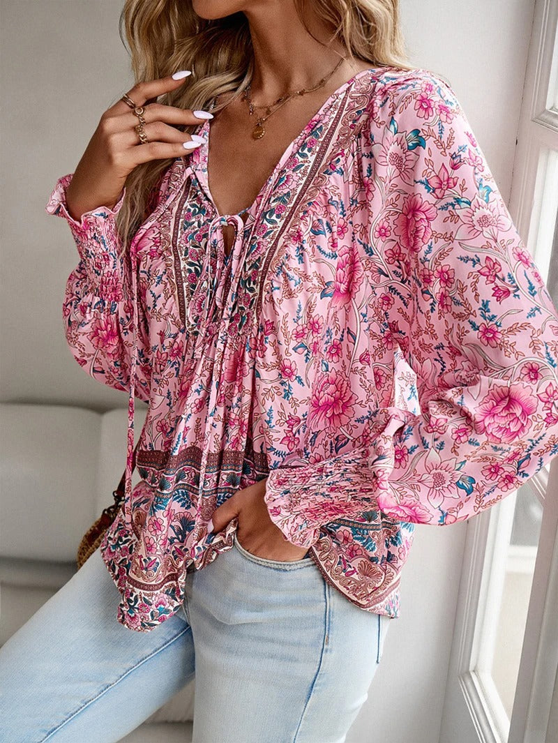 Helena – Blusa veraniega boho floral