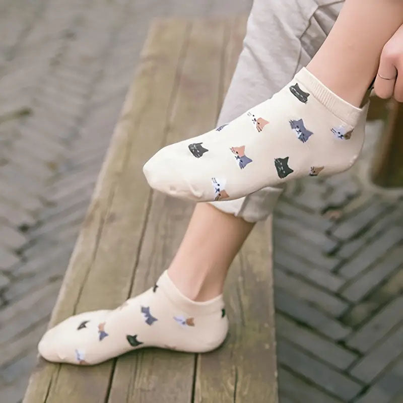 Tiny Cat™ – Pack de 5 calcetines tobilleros