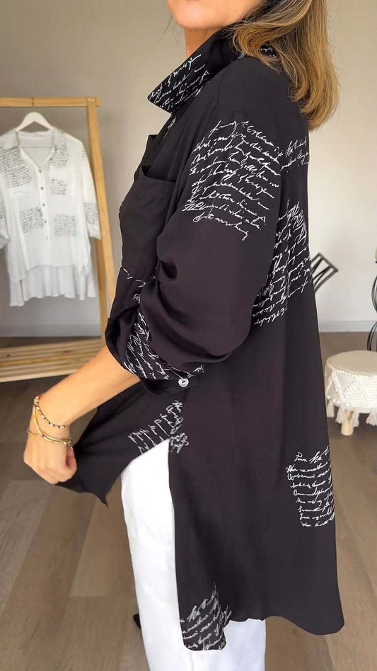 CAMISA LARGA CON BOTONES