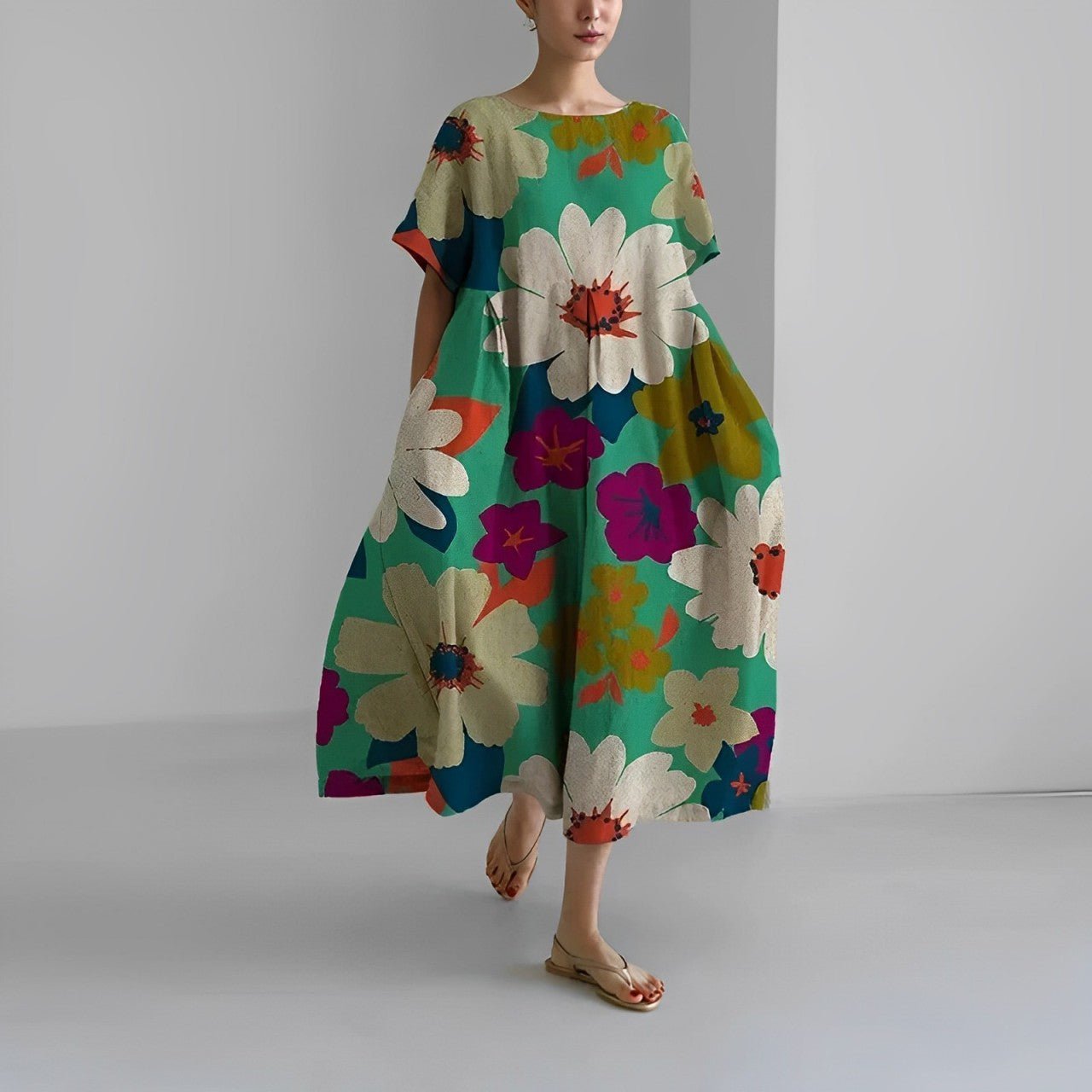 Claire – Vestido bohemio con estampado floral