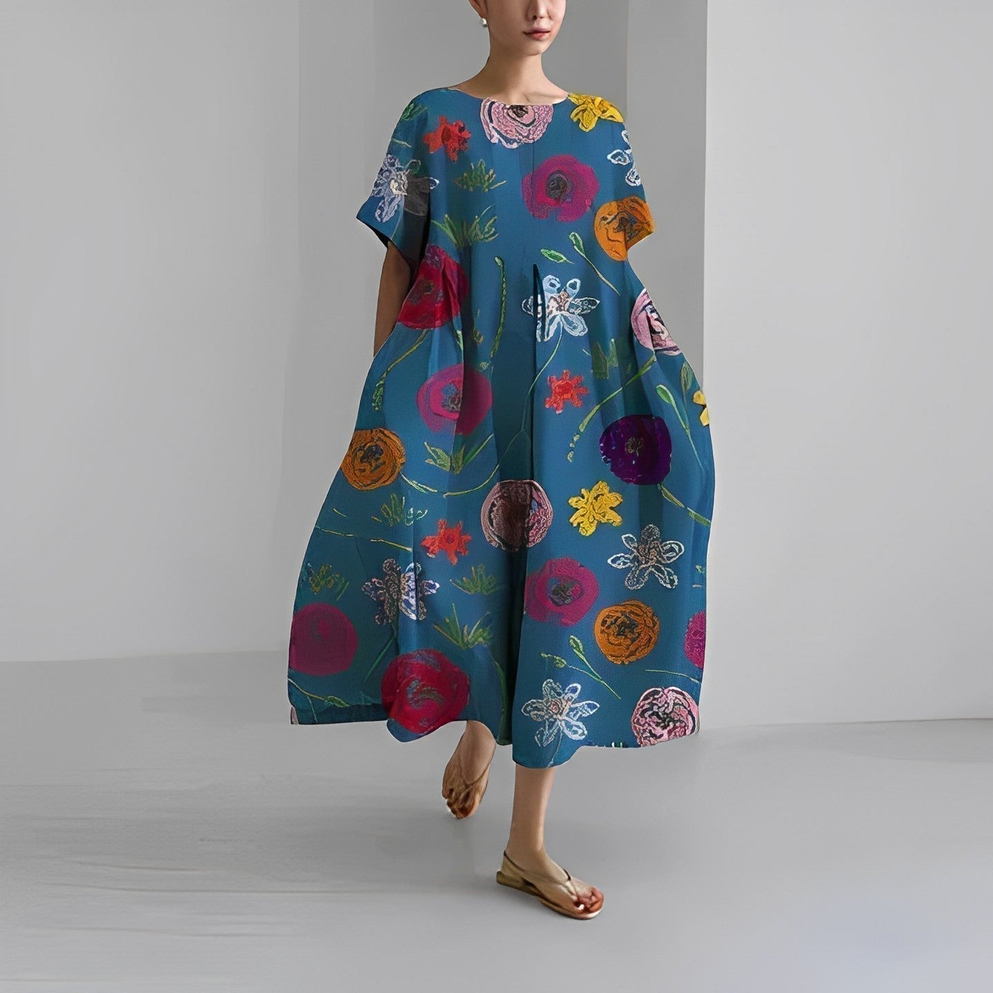 Claire – Vestido bohemio con estampado floral