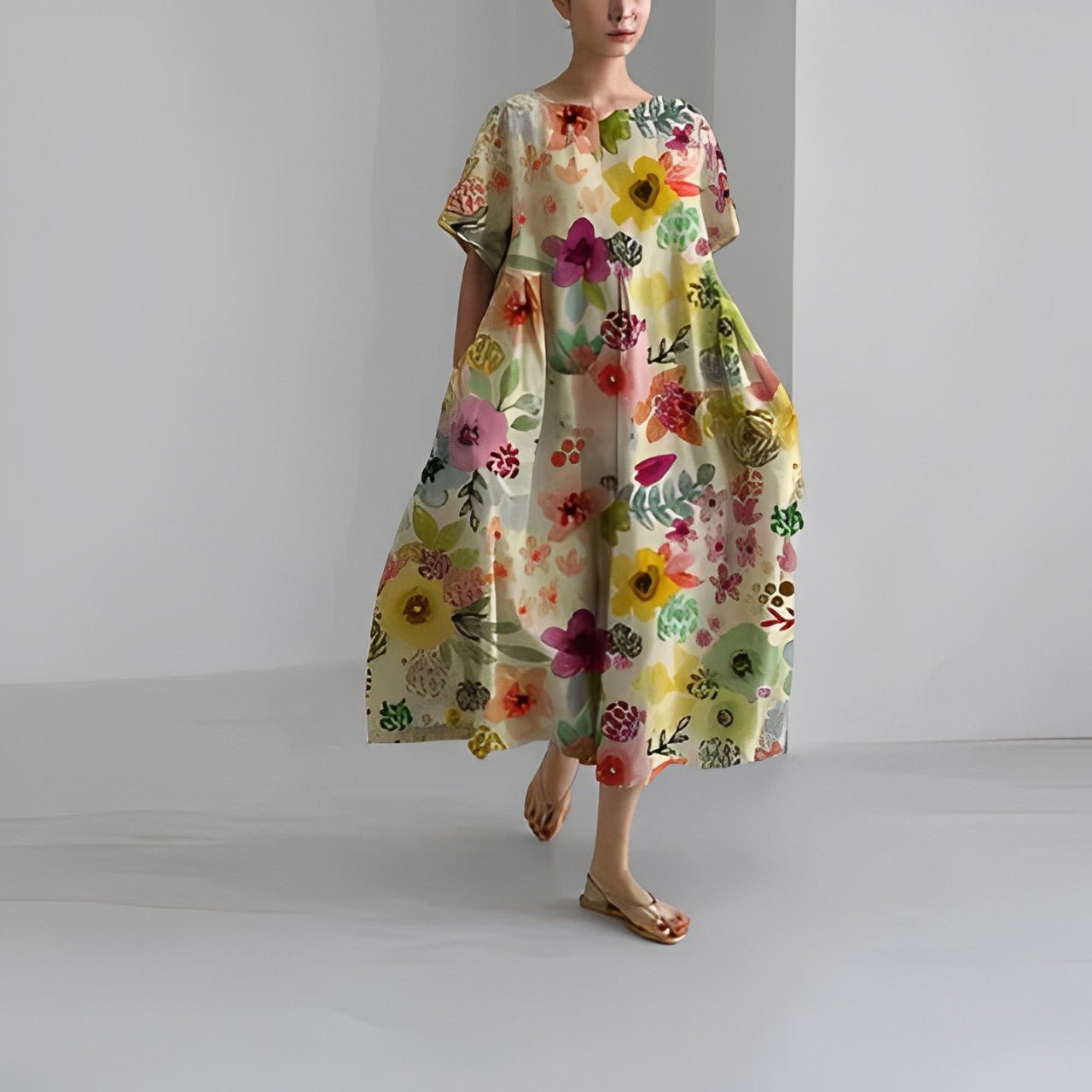 Claire – Vestido bohemio con estampado floral