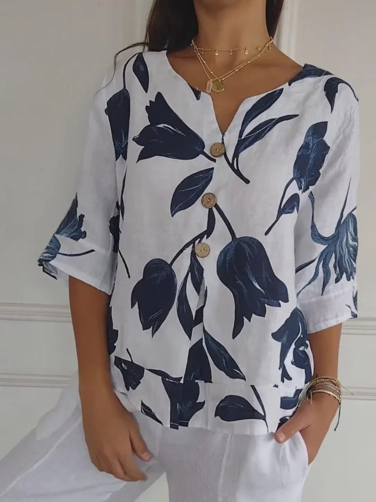 BLUSA FLORAL VINTAGE n.472918