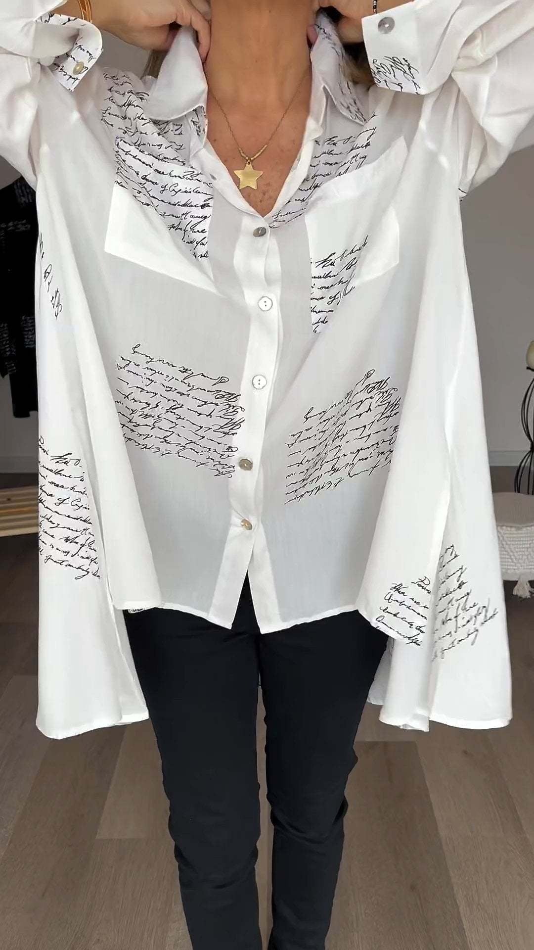 CAMISA LARGA CON BOTONES n.407153