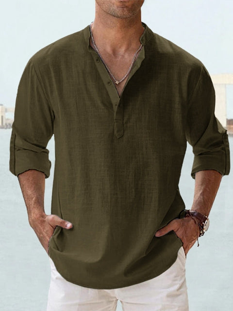 Givalli – Camisa casual de lino premium