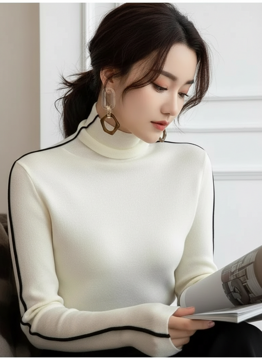 SUÉTER DE CUELLO ALTO LARGO