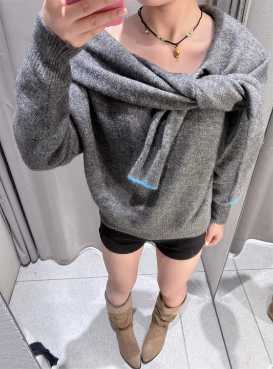 SUÉTER DE PUNTO CON LAZO