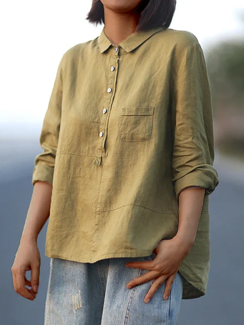 Rhea – Camisa de lino para mujer con estilo atemporal
