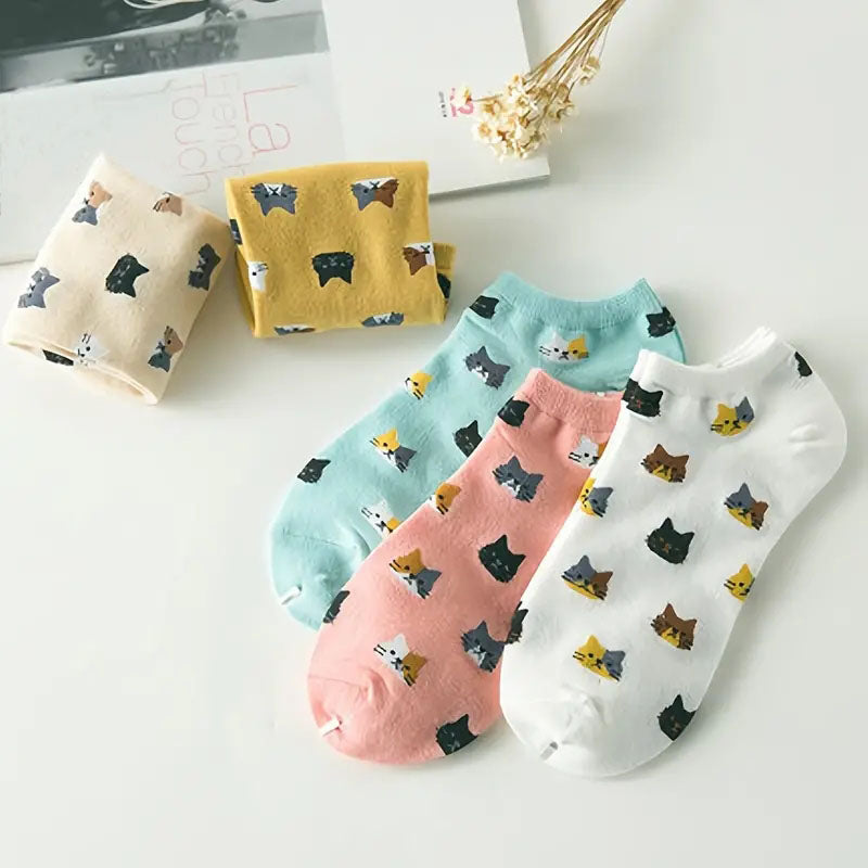Tiny Cat™ – Pack de 5 calcetines tobilleros