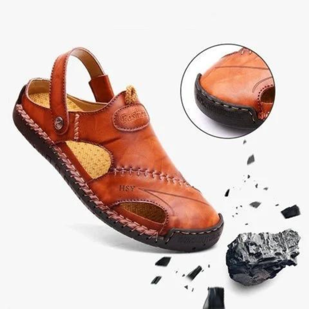 Taurus – Sandalias cerradas de piel suave y transpirable para hombre