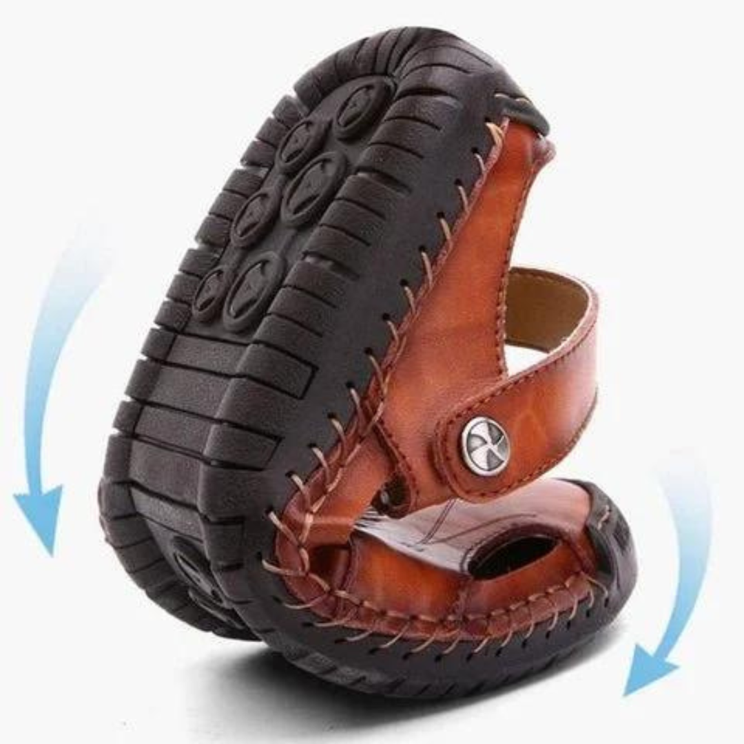 Taurus – Sandalias cerradas de piel suave y transpirable para hombre