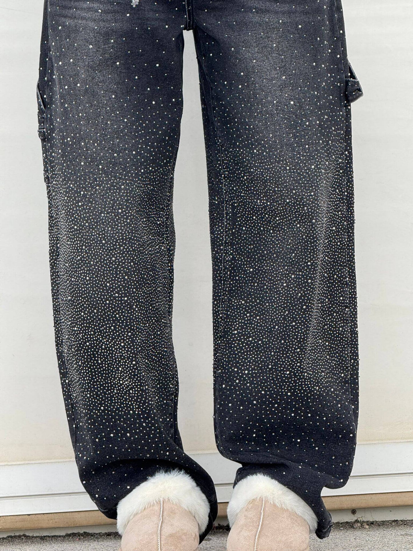 JEANS ANCHOS CON BRILLANTES n. 739514