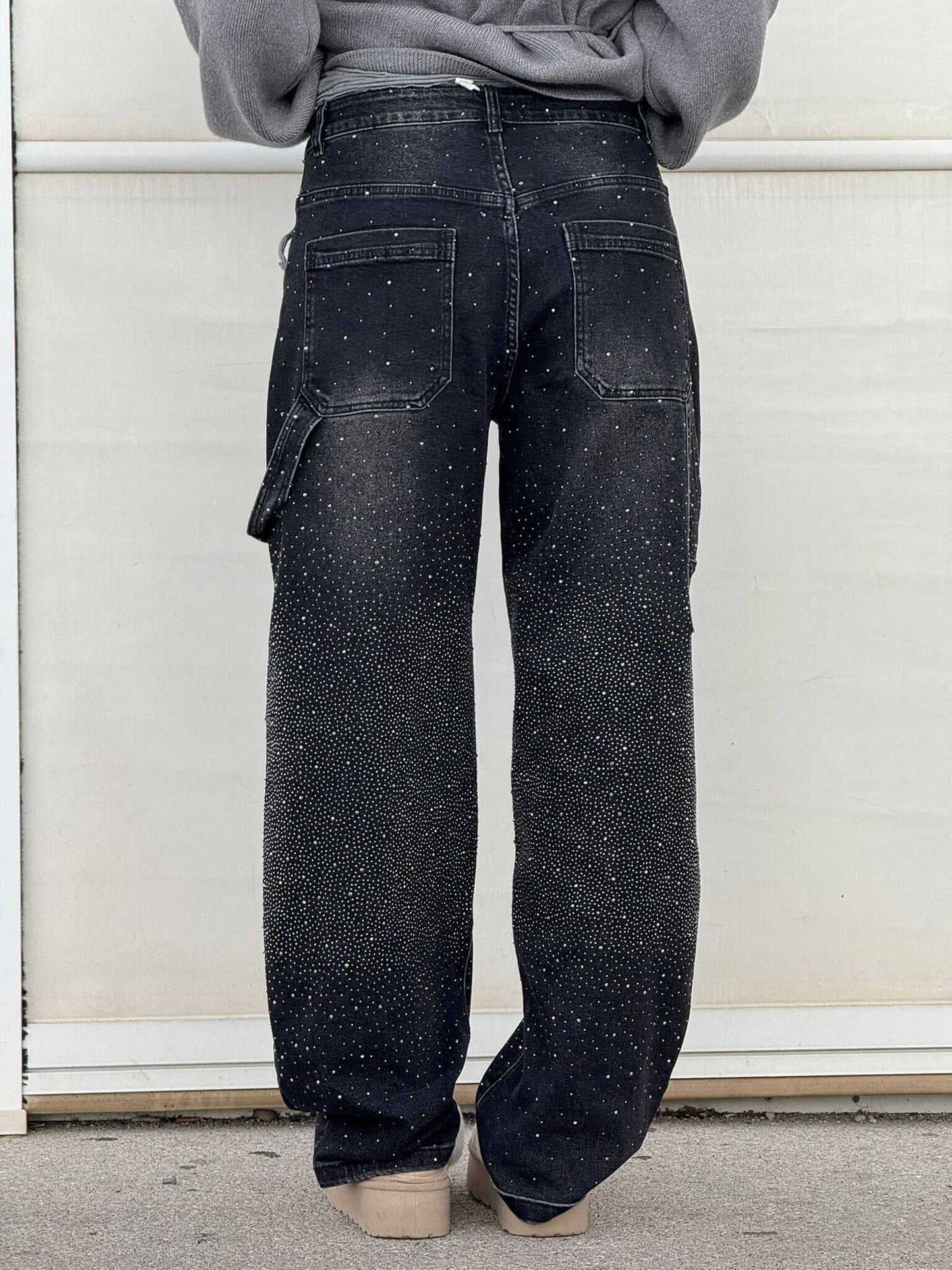 JEANS ANCHOS CON BRILLANTES n. 739514