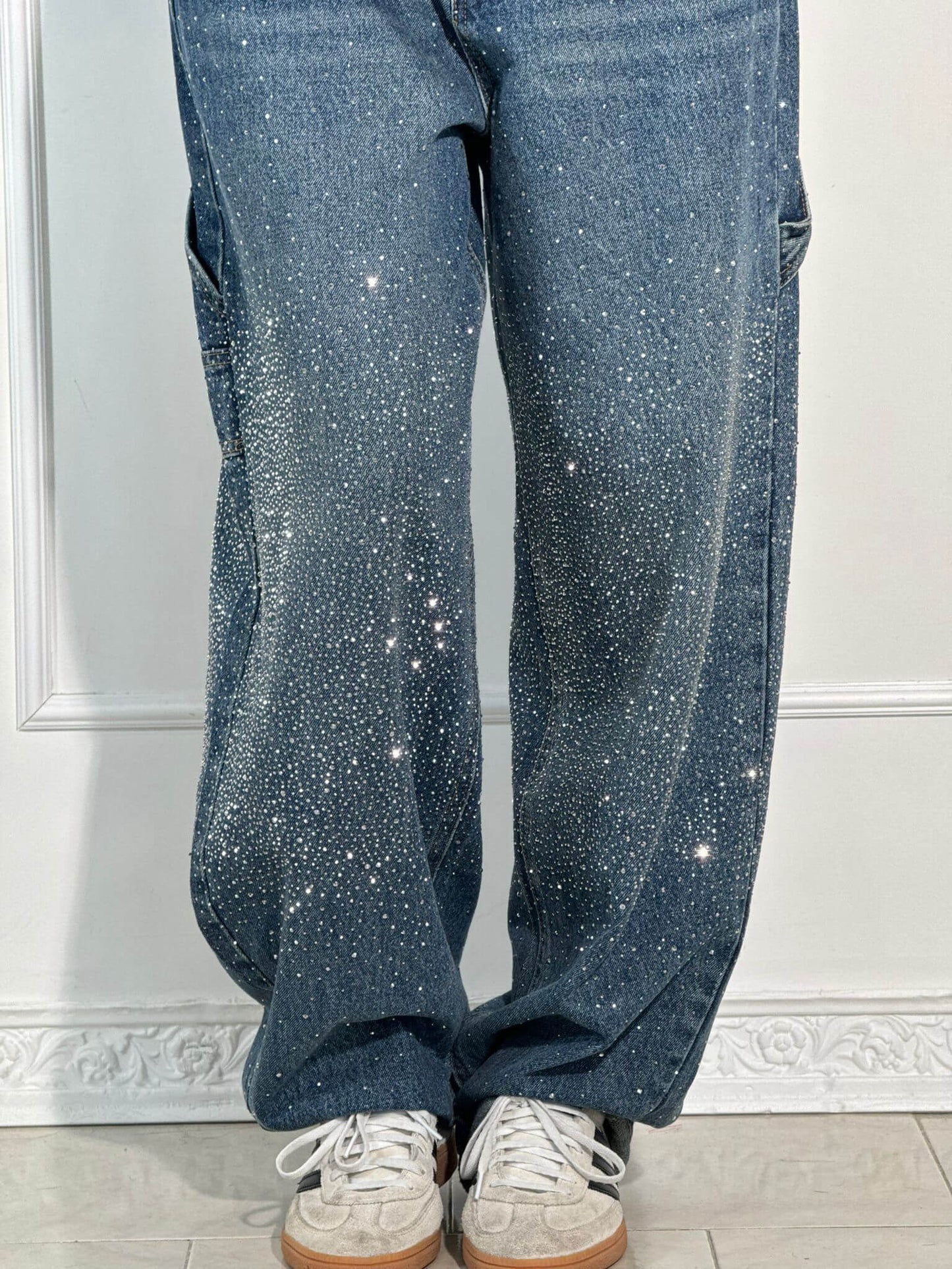 JEANS ANCHOS CON BRILLANTES n. 739514