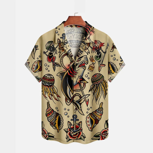 Hawaiian Ocean – Camisa veraniega estampado marino