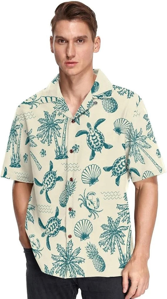Hawaiian Turtle – Camisa verano estampado tortugas