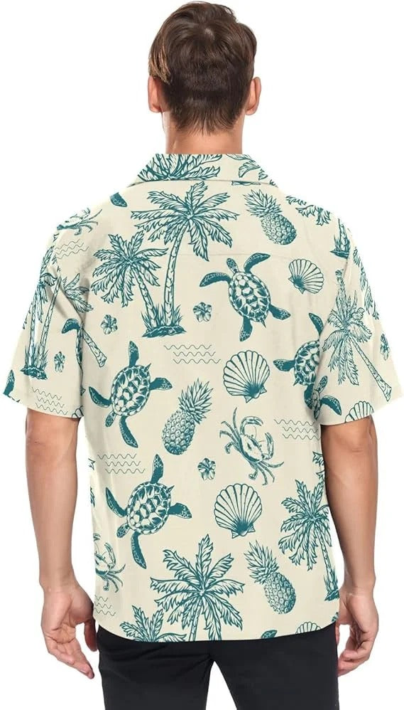 Hawaiian Turtle – Camisa verano estampado tortugas
