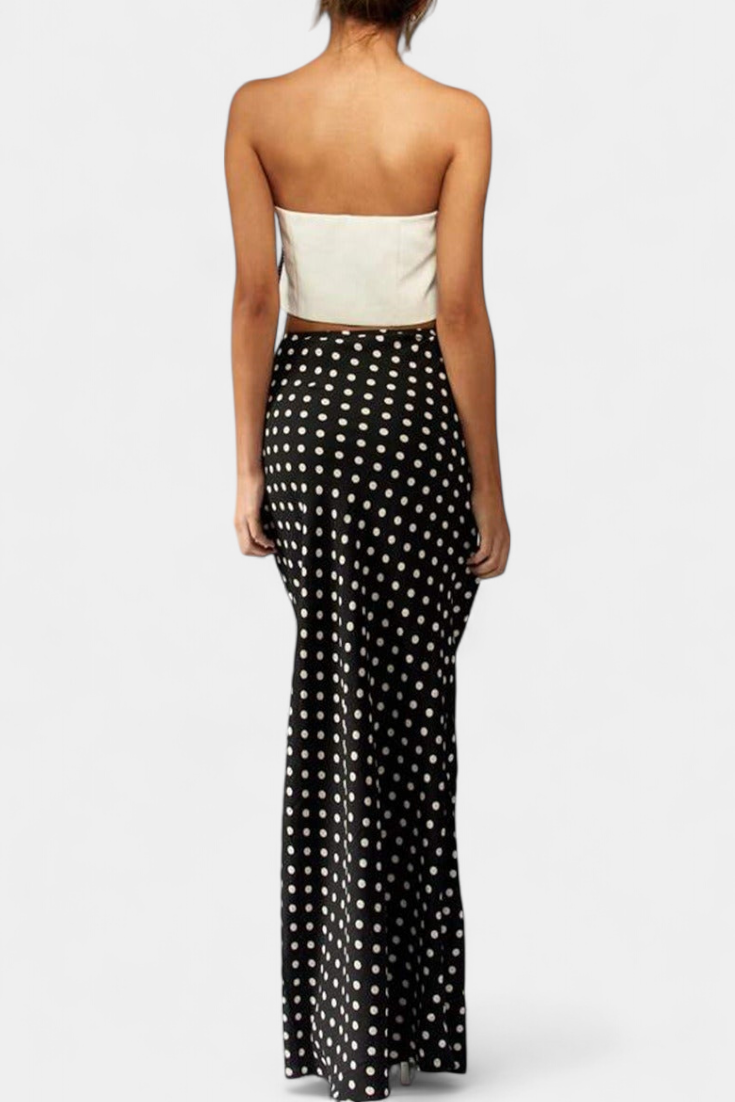 FALDA LARGA CON LUNARES n.02754