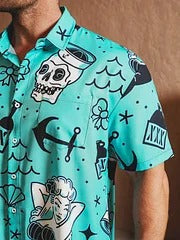 Mermaid – Camisa hawaiana manga corta