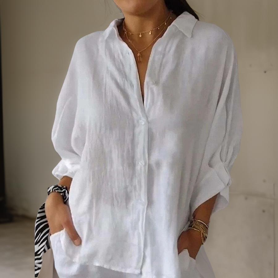 Julian – Blusa elegante de lino para mujer
