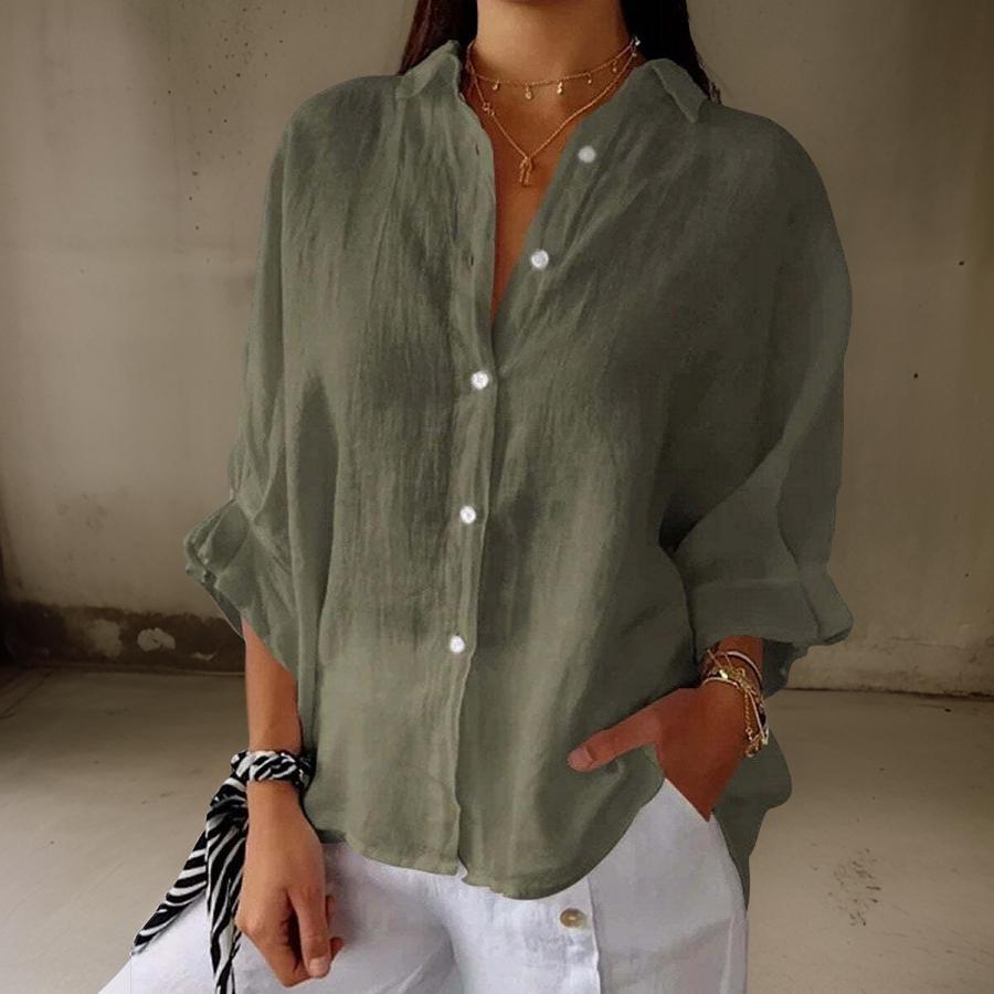 Julian – Blusa elegante de lino para mujer