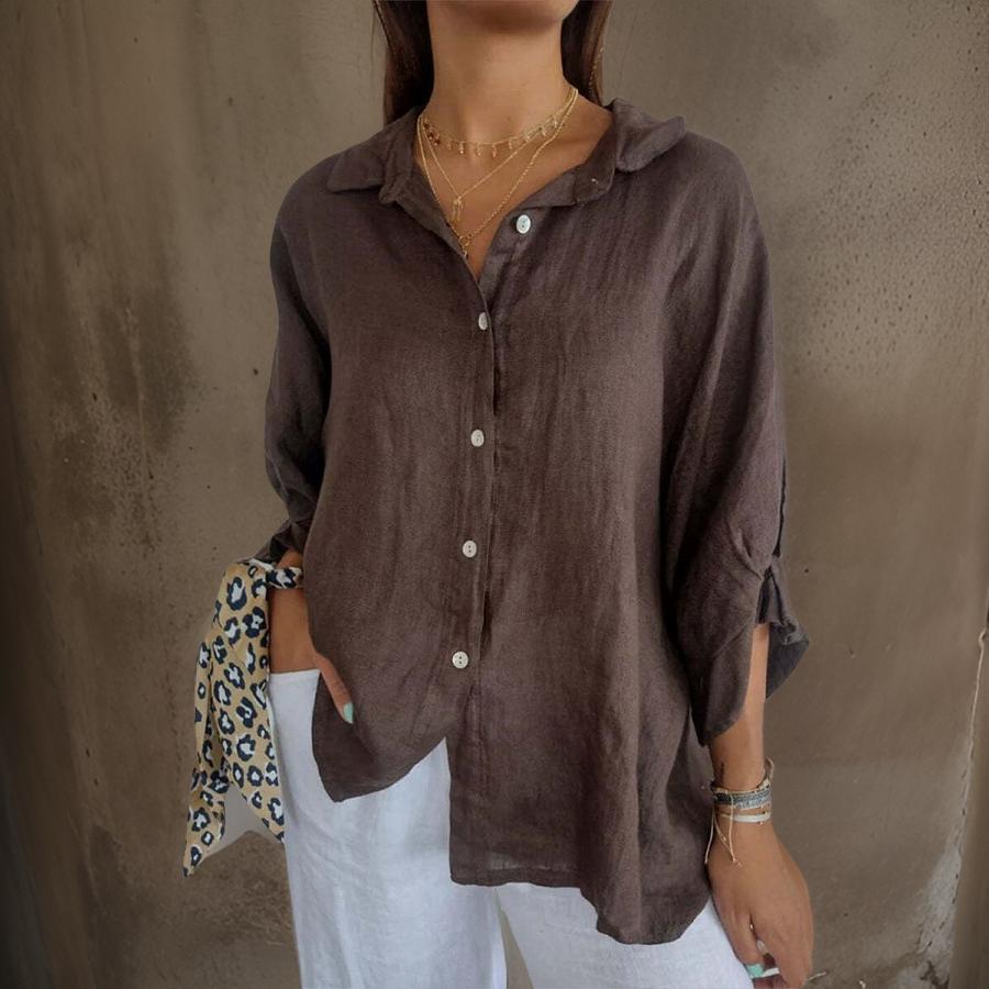 Julian – Blusa elegante de lino para mujer