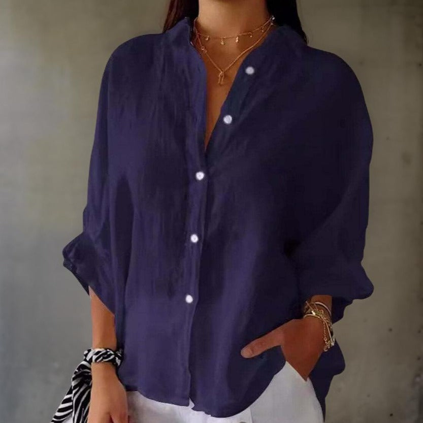 Julian – Blusa elegante de lino para mujer