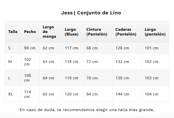 Jess | Conjunto de Lino