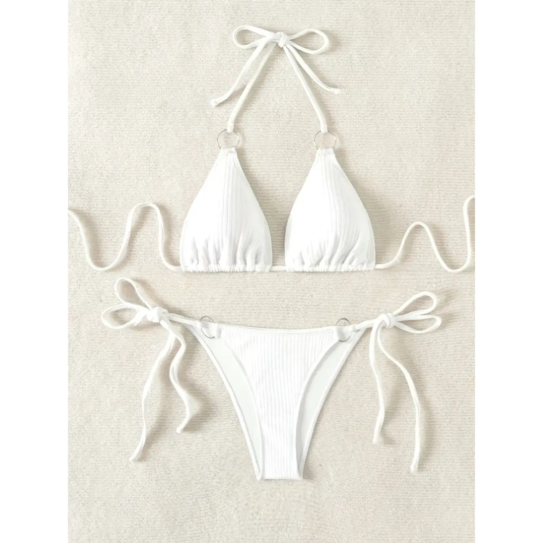 Ribbed Luxe – Bikini de diseño acanalado y elegante