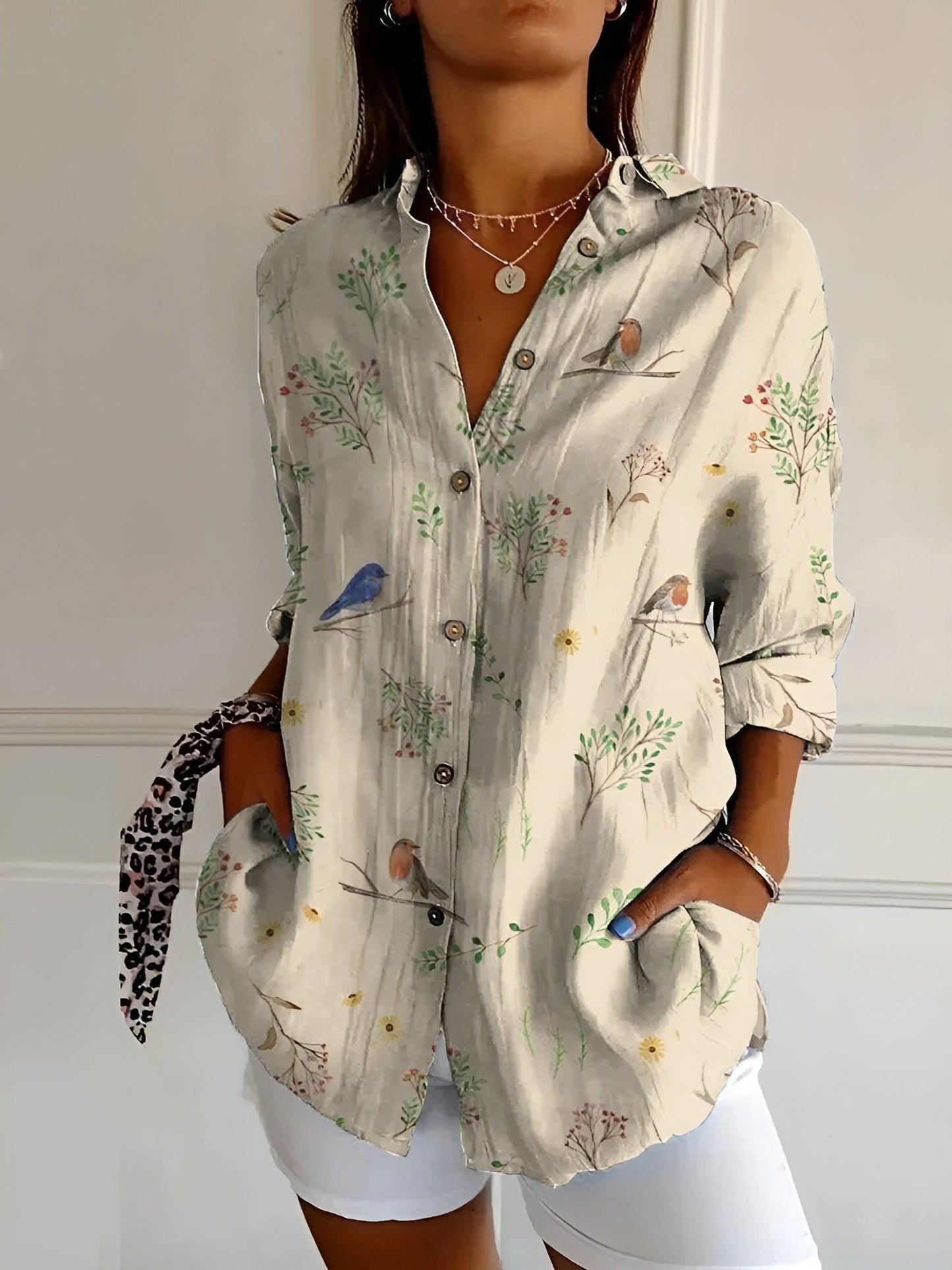 BLUSA FLORAL DE ALGODÓN n.618452
