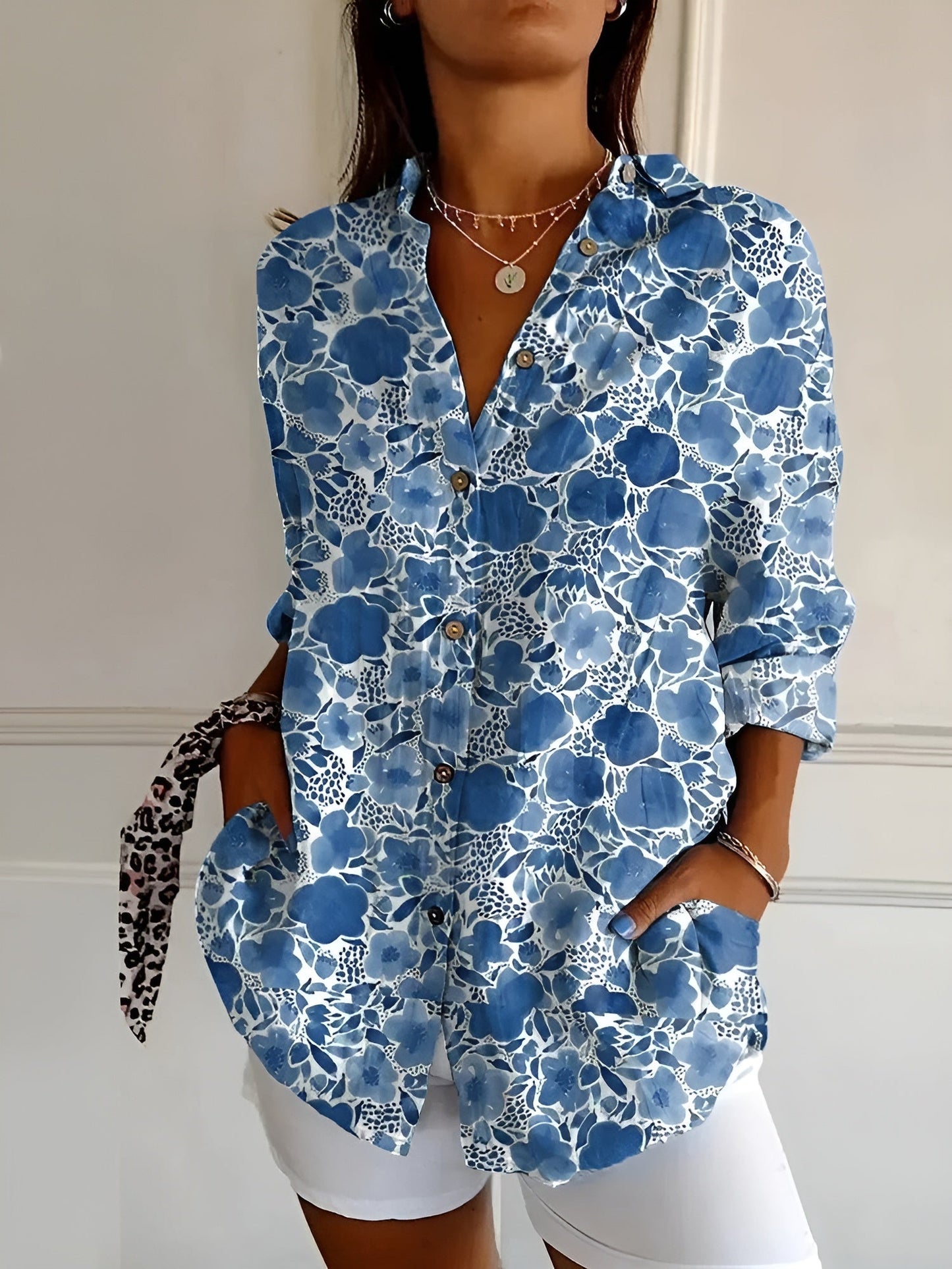 BLUSA FLORAL DE ALGODÓN n.618452