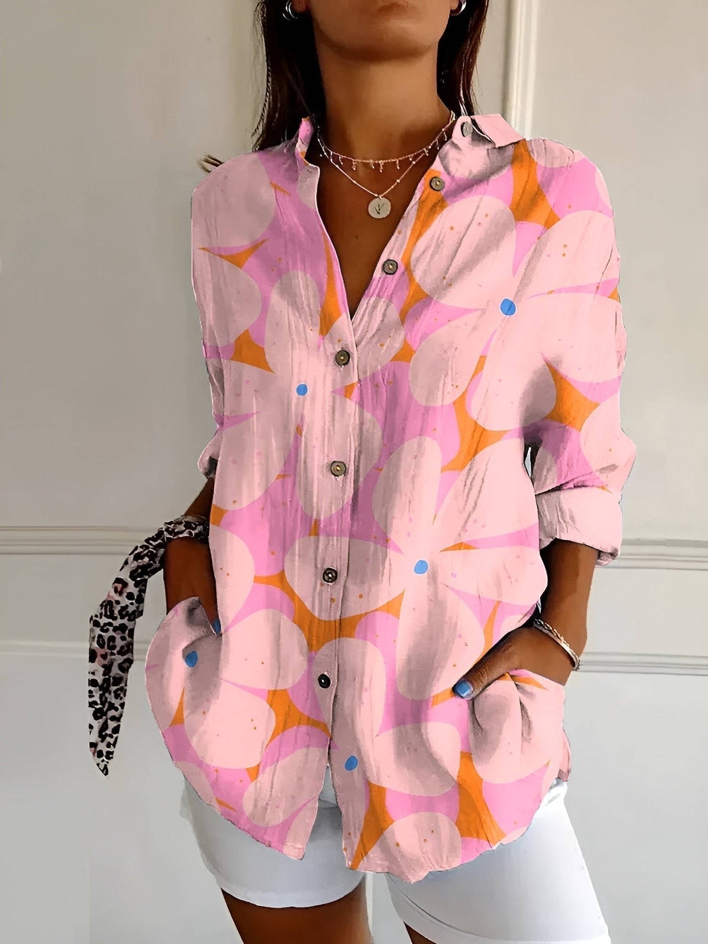 BLUSA FLORAL DE ALGODÓN n.618452